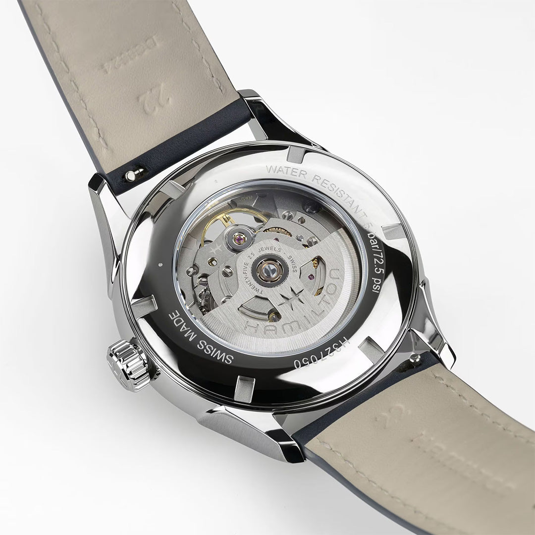 Watch in steel Jazzmaster Open Heart Auto Hamilton