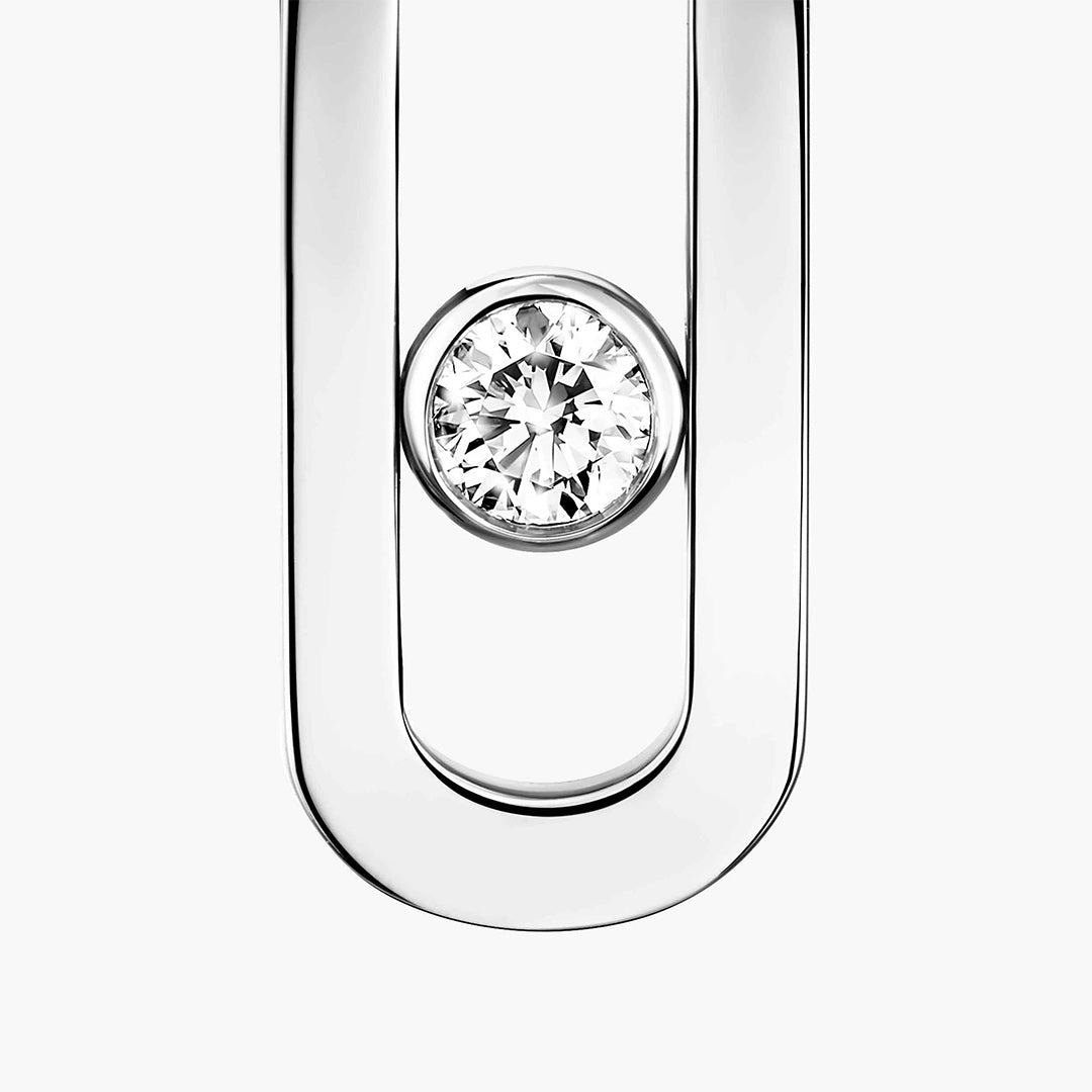 Earrings in oro bianco Move Uno Earrings Messika