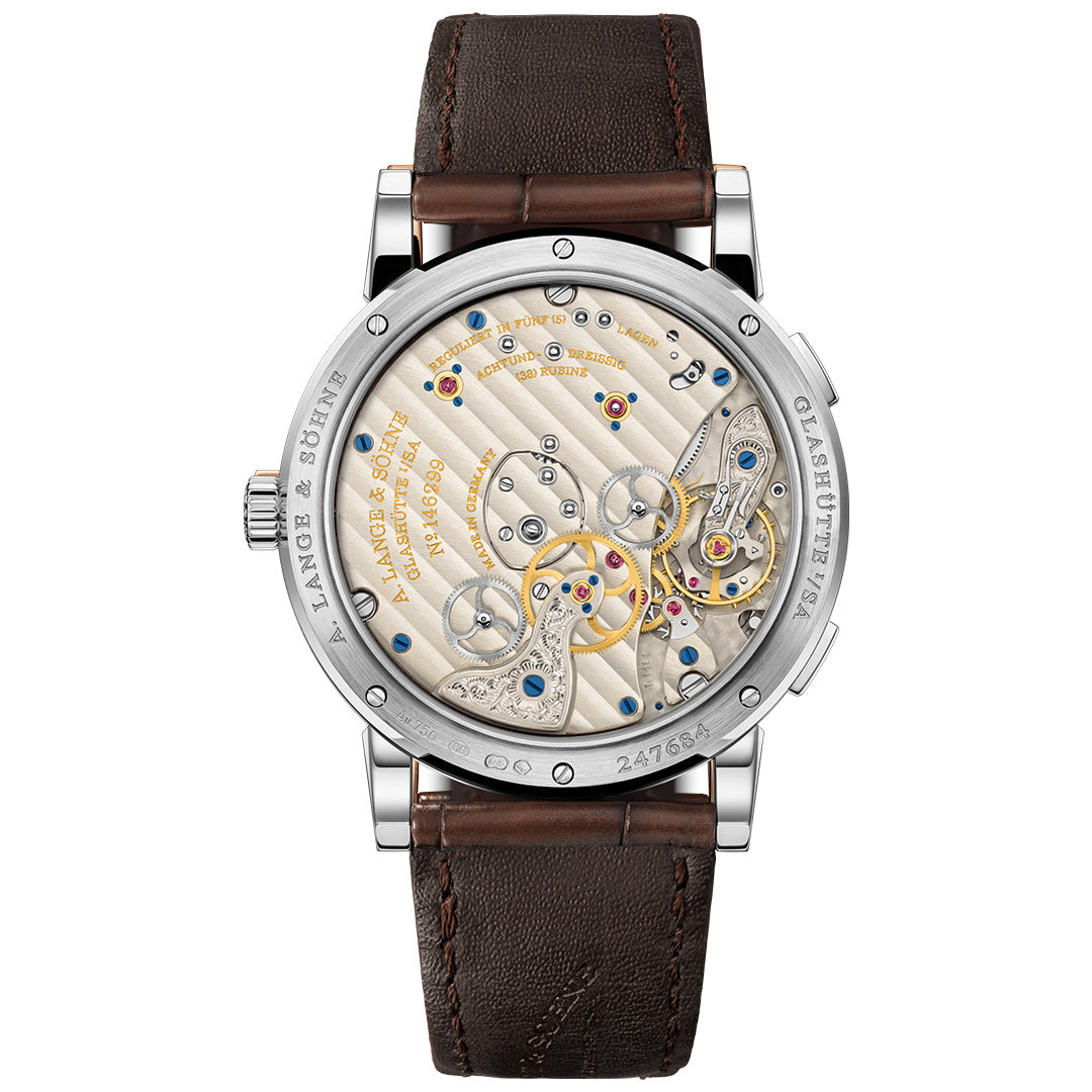 Orologio in oro bianco Lange 1 Time Zone A lange sohene