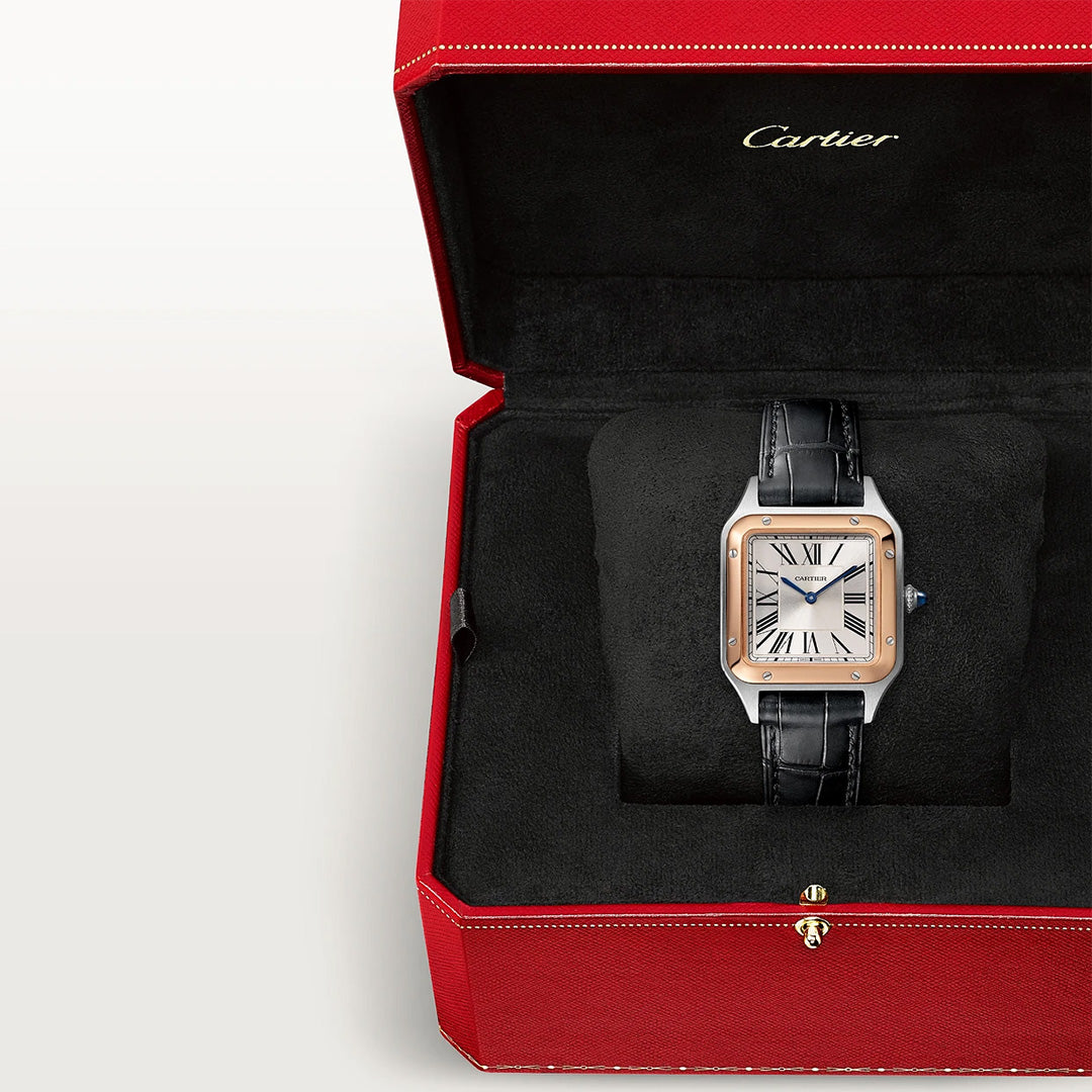 Watch in steel Santos-Dumont Cartier