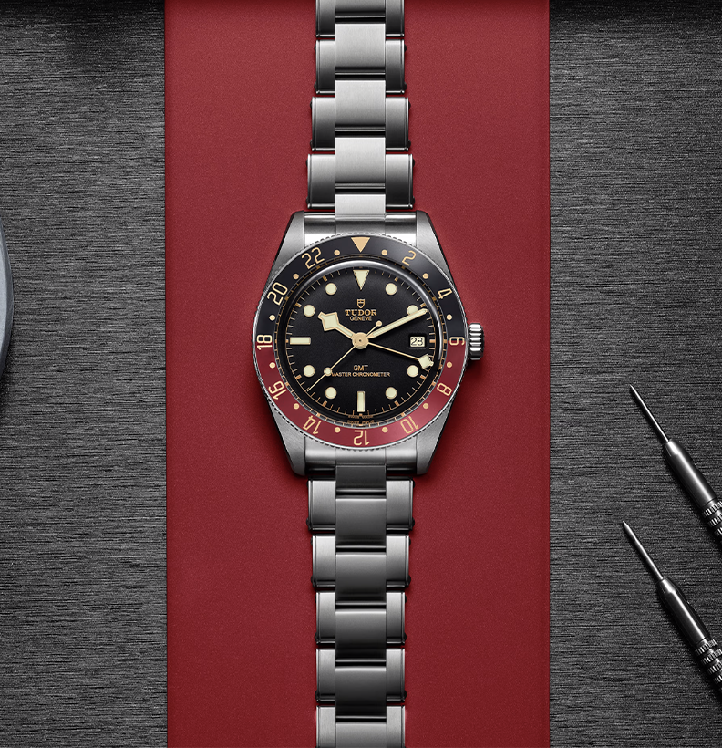 Watch in steel Black Bay 58 GMT, 39 mm Tudor