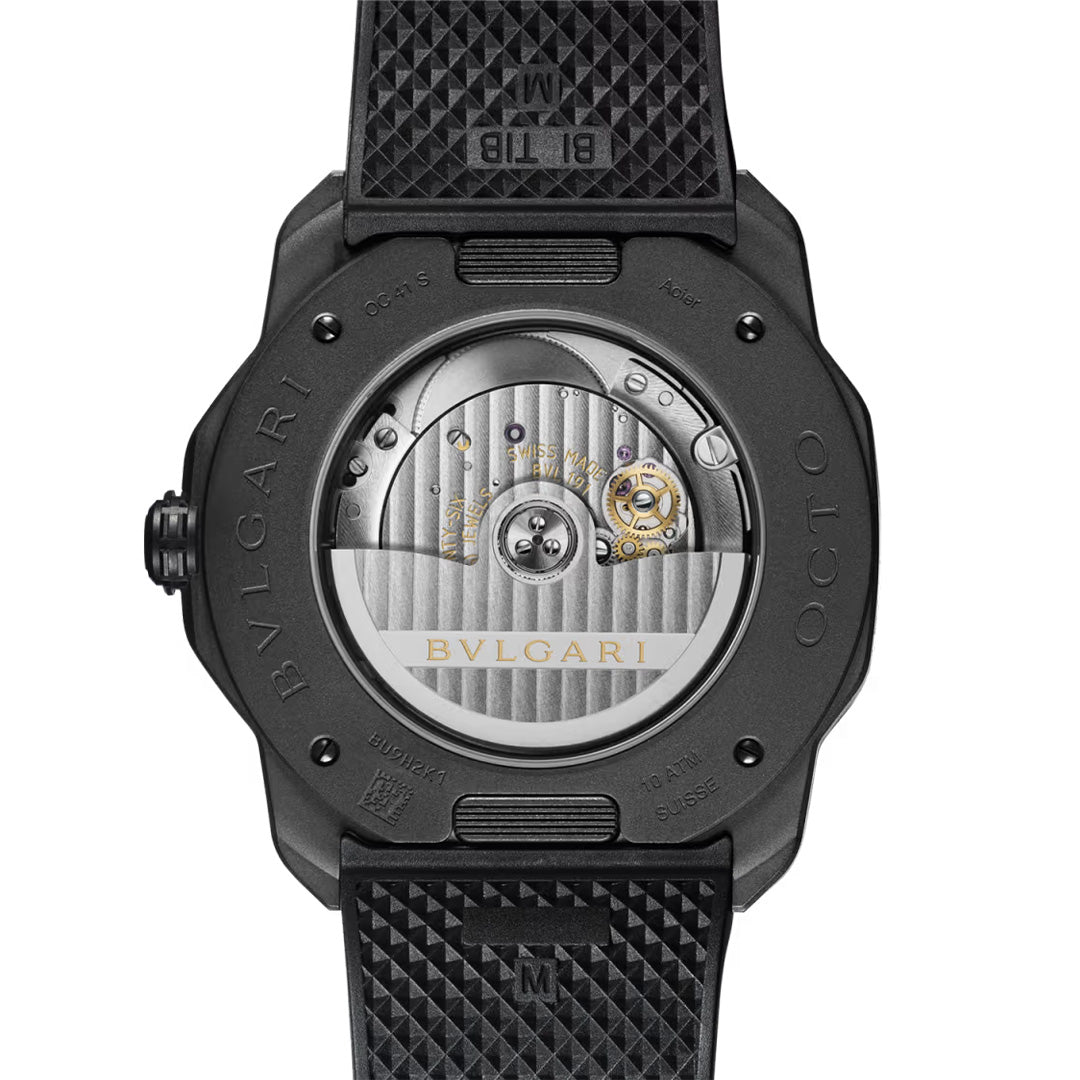 Orologio in acciaio dlc Octo Roma Bulgari