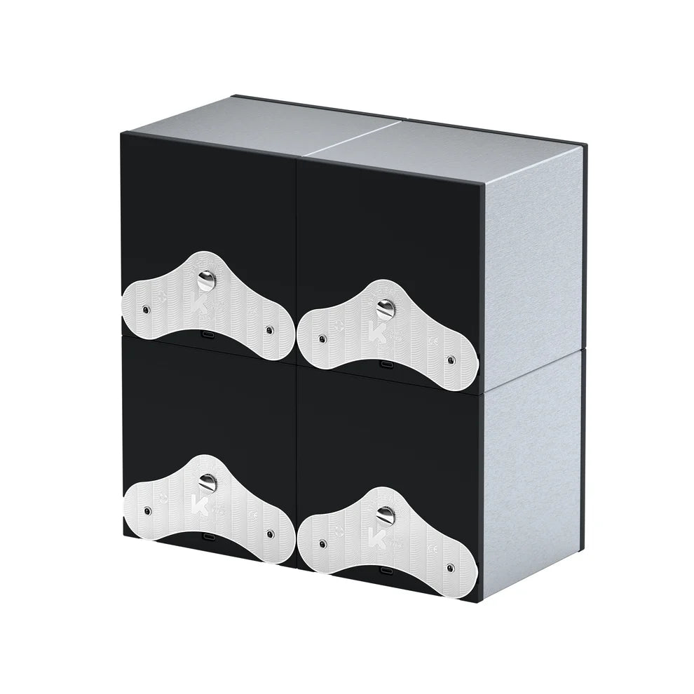 Accessorio in aluminum Masterbox 4 Watches Brushed Aluminium  Kubik