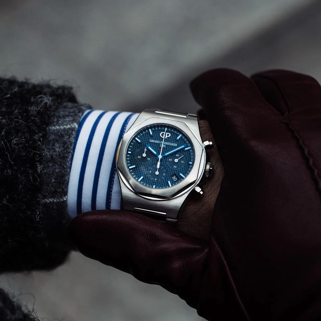 Watch in steel Laureato Chronograph Girard perregaux