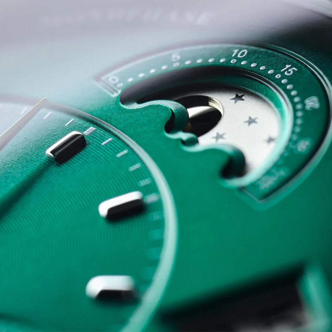 Watch in steel PanoMaticLunar Glashutte original