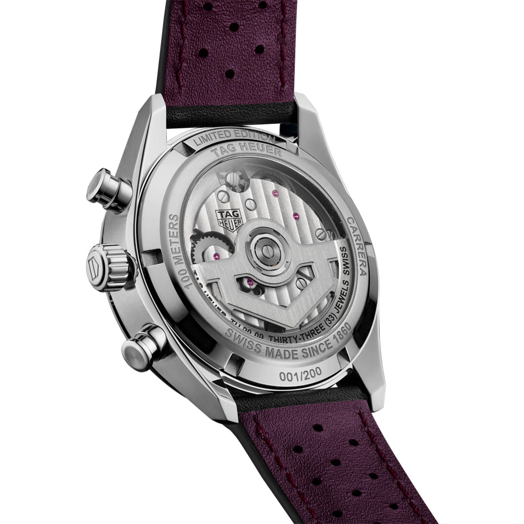 Orologio in acciaio Carrera Chronograph Tourbillon Tag heuer