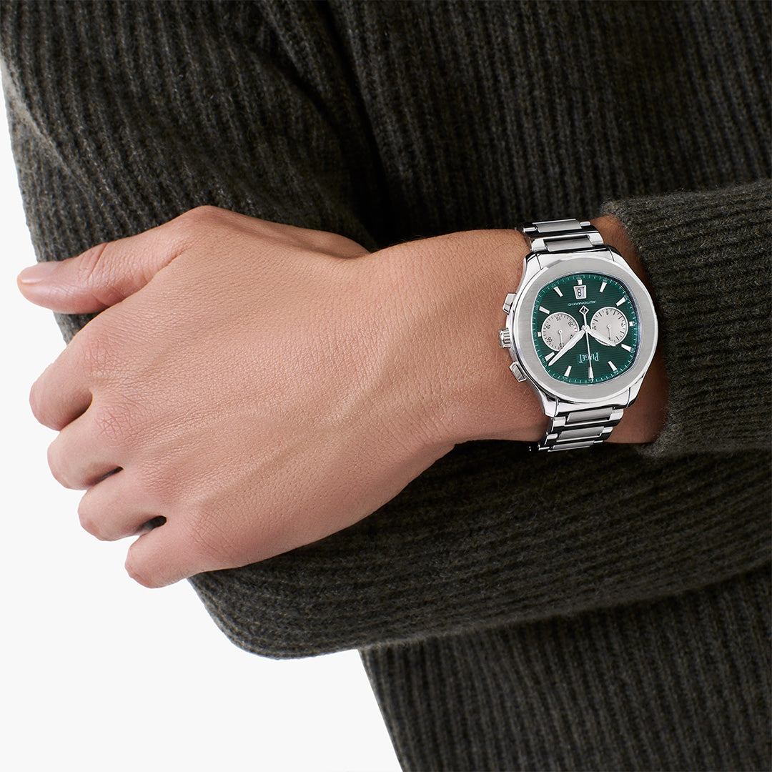 Watch in steel Piaget Polo Chronograph Piaget