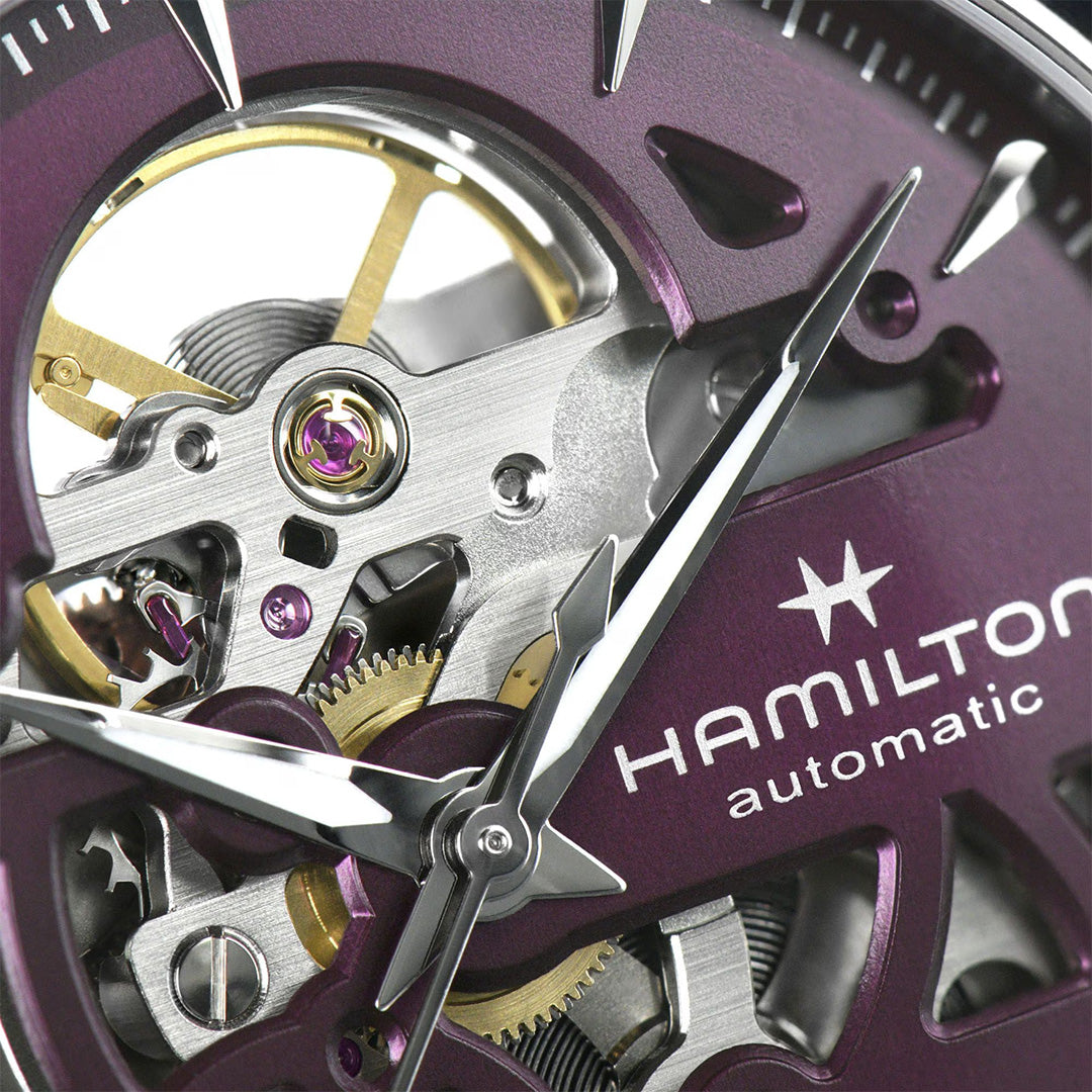 Orologio in acciaio Jazzmaster Skeleton Lady Auto Hamilton