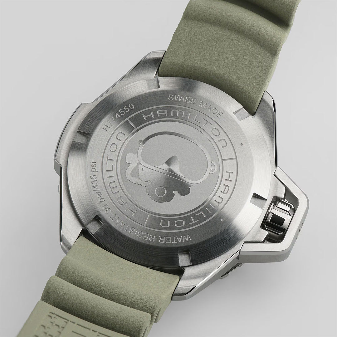 Orologio in acciaio Khaki Navy Frogman Auto Hamilton