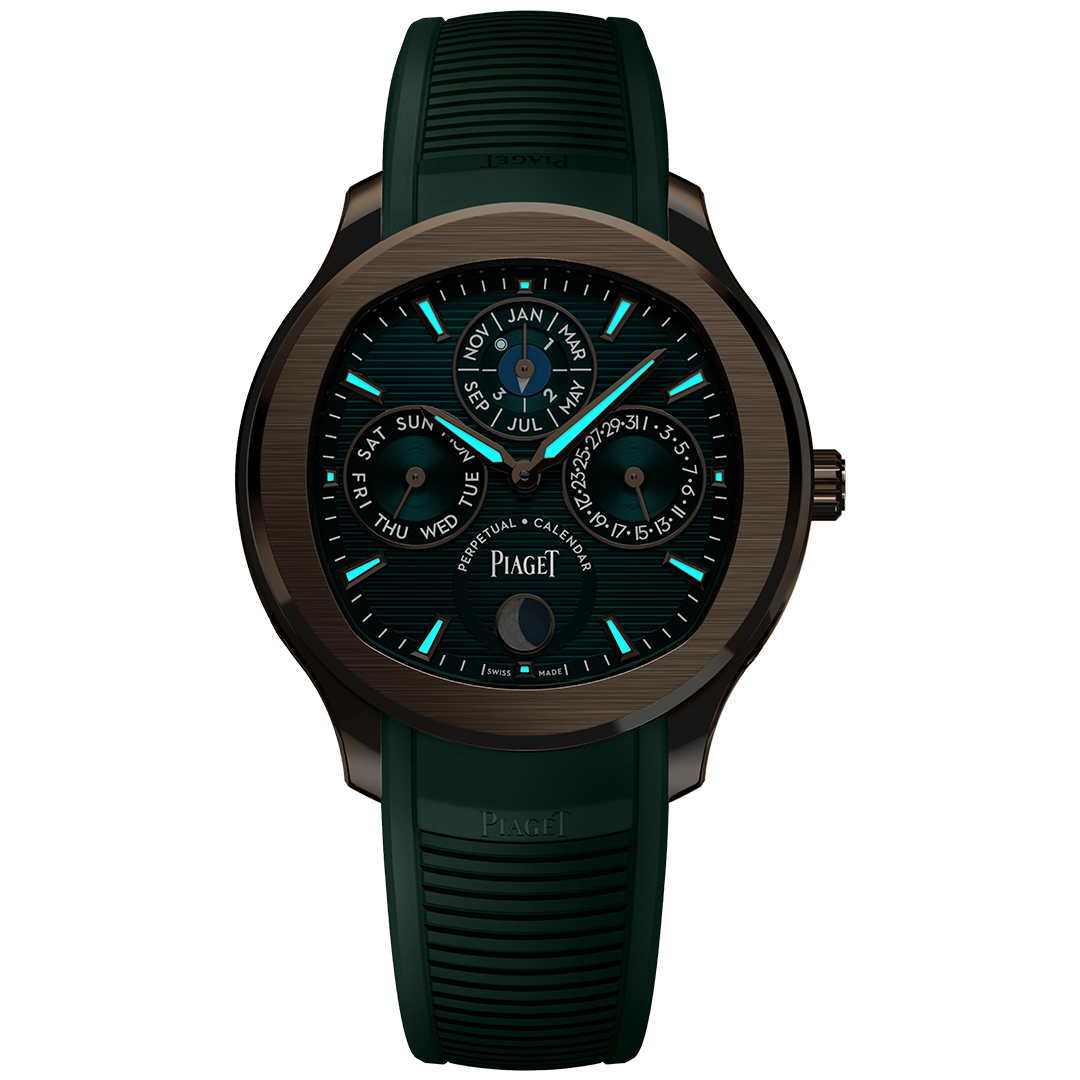 Watch in rose gold Piaget Polo Perpetual Calendar Ultra-Thin Piaget