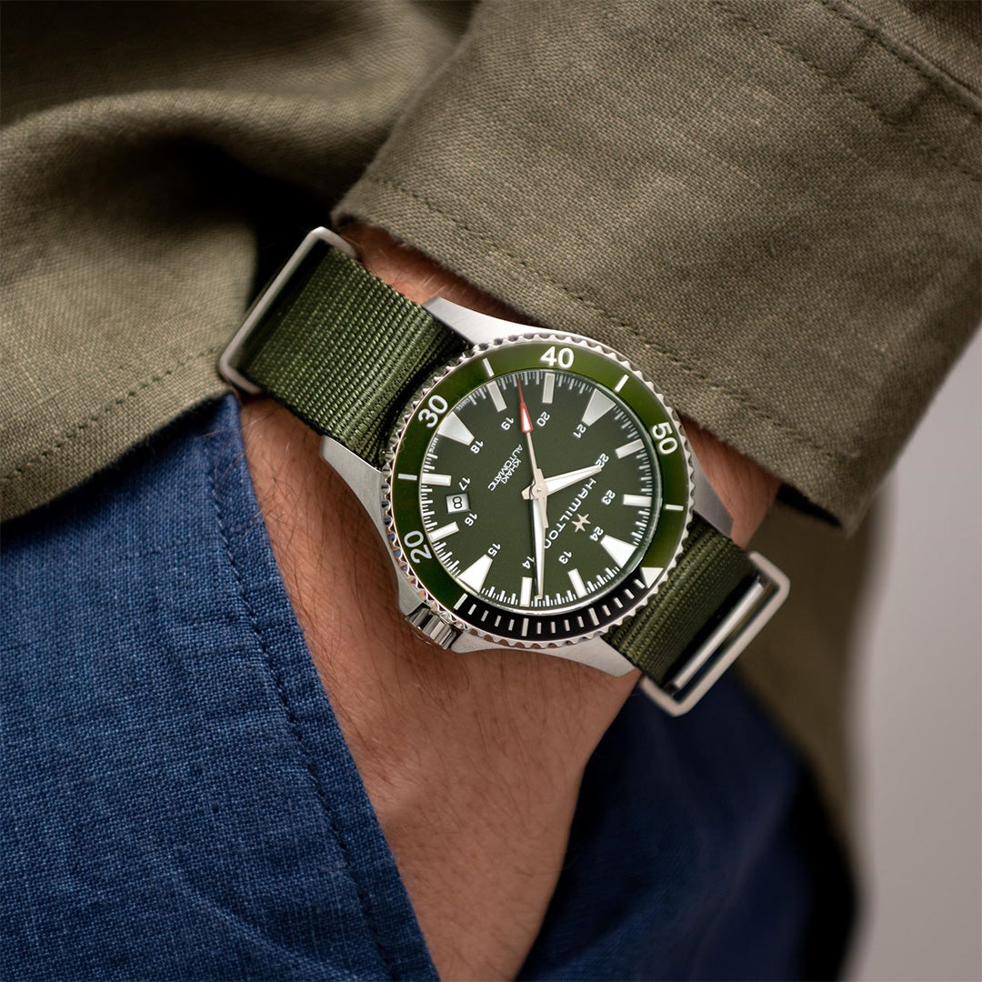 Orologio in acciaio Khaki Navy Scuba Auto Hamilton