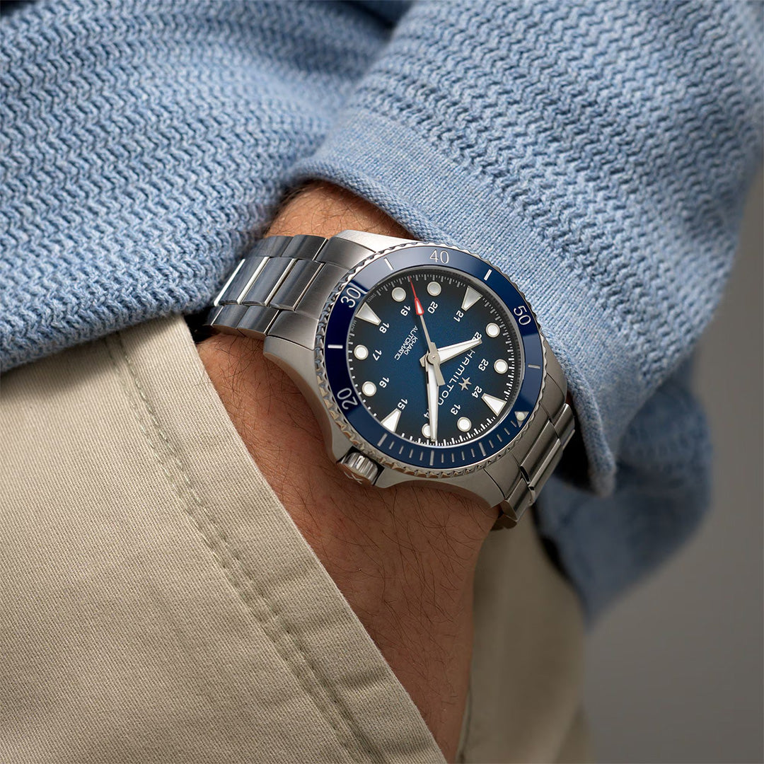 Orologio in acciaio Khaki Navy Scuba Auto Hamilton