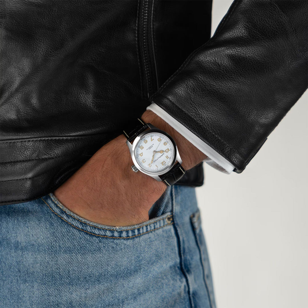 Orologio in acciaio Khaki Field Murph Hamilton