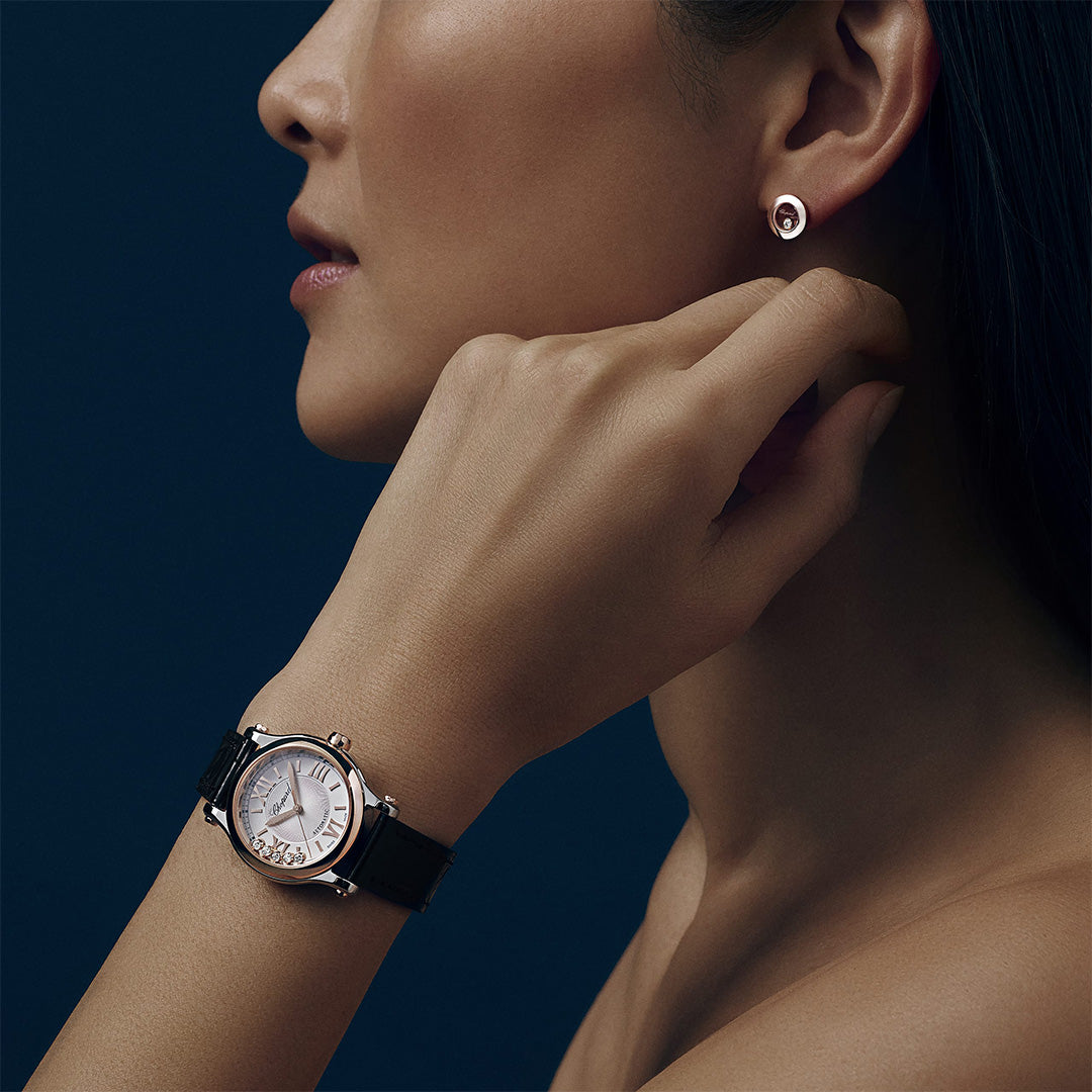 Watch in rose gold Happy Sport Chopard