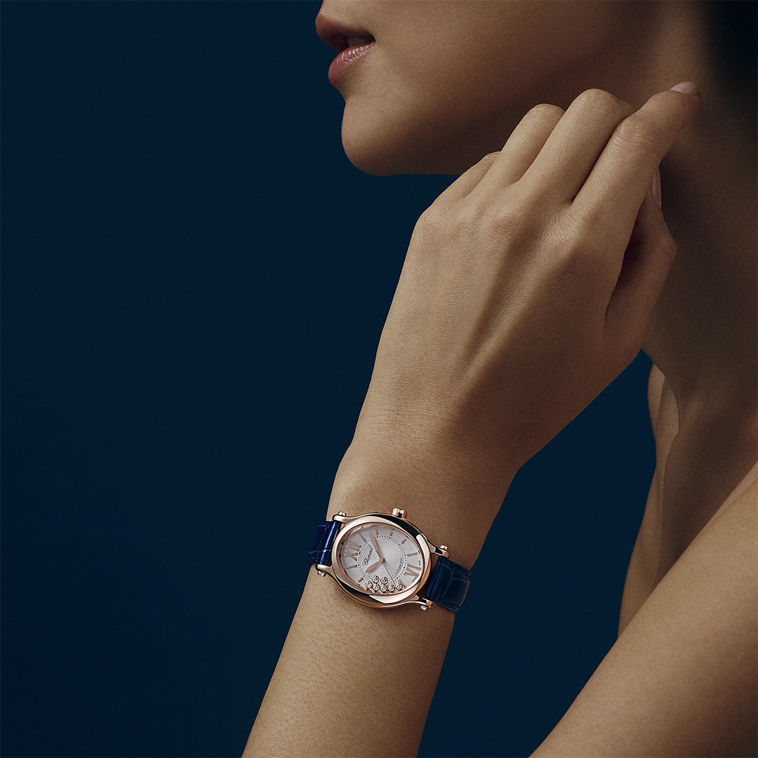 Watch in rose gold Happy Sport Chopard