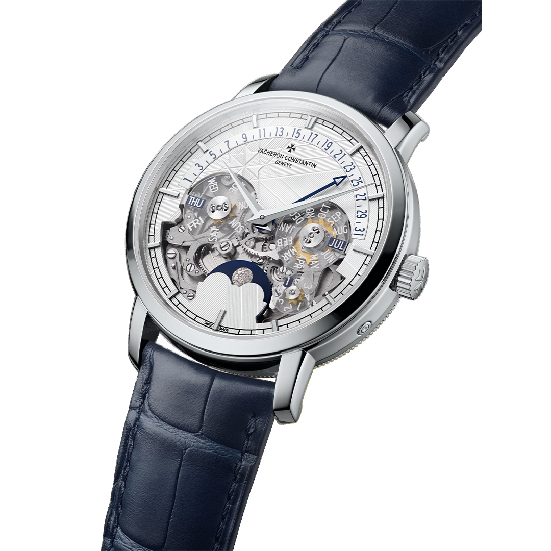 Watch in platinum Traditionnelle Perpetual Calendar Retrograde Date Openface Vacheron constantin