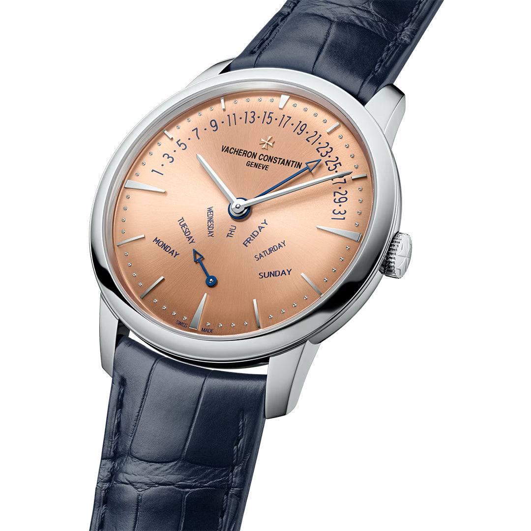 Orologio in platino Patrimony Biretrogrado Giorno e Data Vacheron constantin