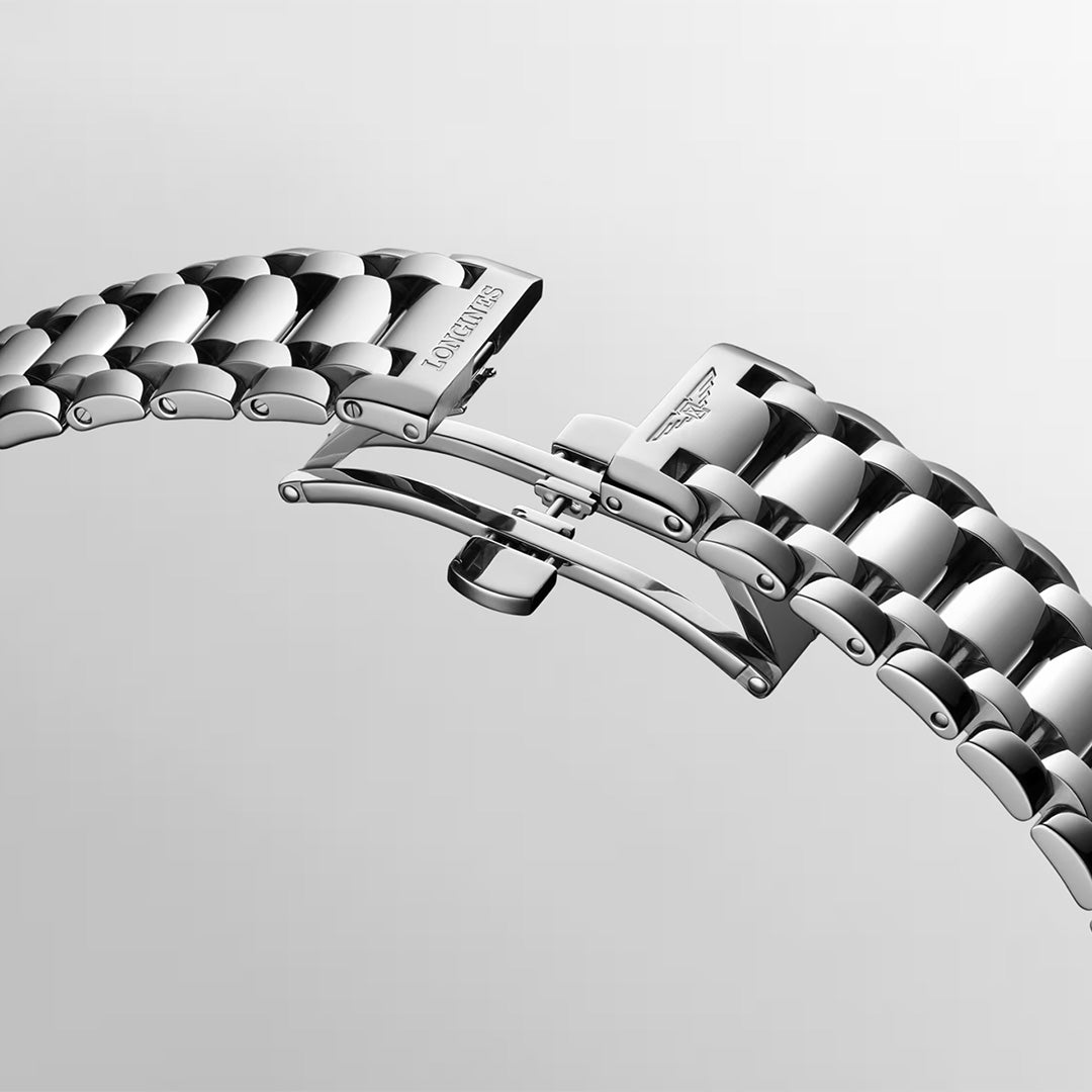 Watch in steel PrimaLuna Moonphase Longines