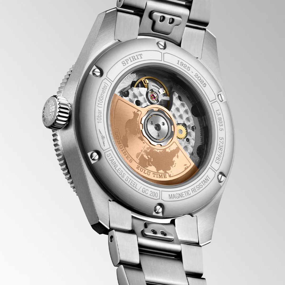 Watch in steel Spirit Zulu Time 1925 Longines