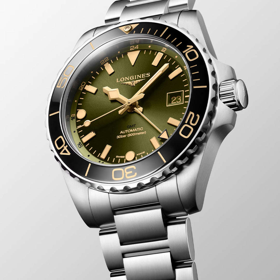 Orologio in acciaio HydroConquest GMT Longines
