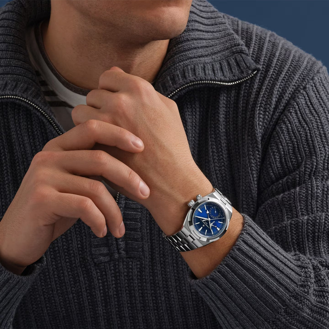 Orologio in acciaio Overseas Dual Time Vacheron constantin