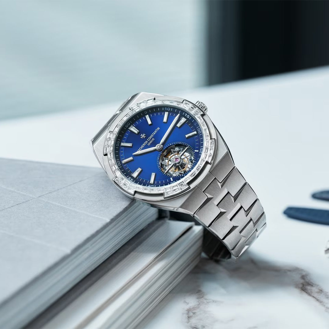 Orologio in oro bianco Overseas Tourbillon Alta Gioielleria Vacheron constantin