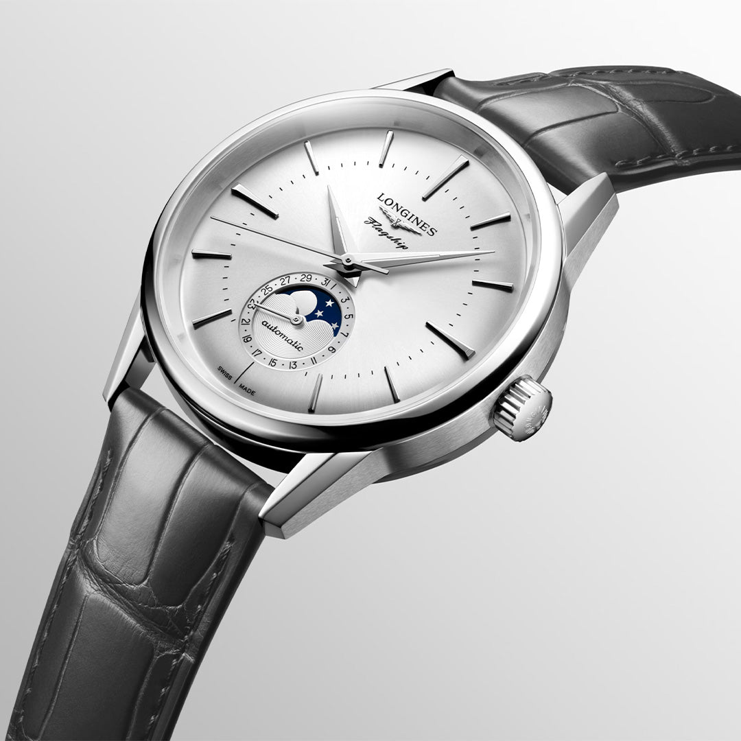 Orologio in acciaio Flagship Heritage Moonphase Longines