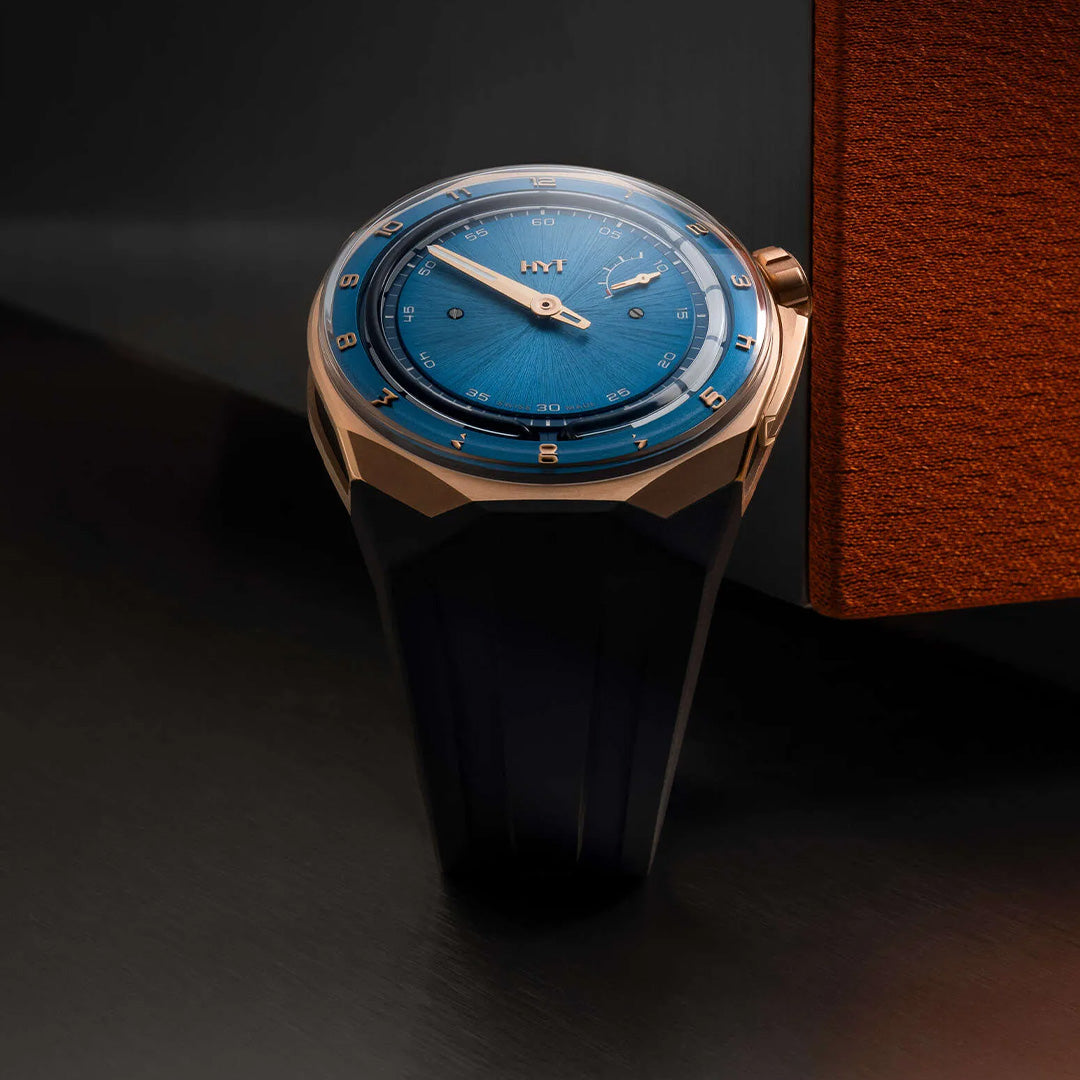 Watch in rose gold and titanium T1 5N Gold & Titanium Deep Blue Hyt