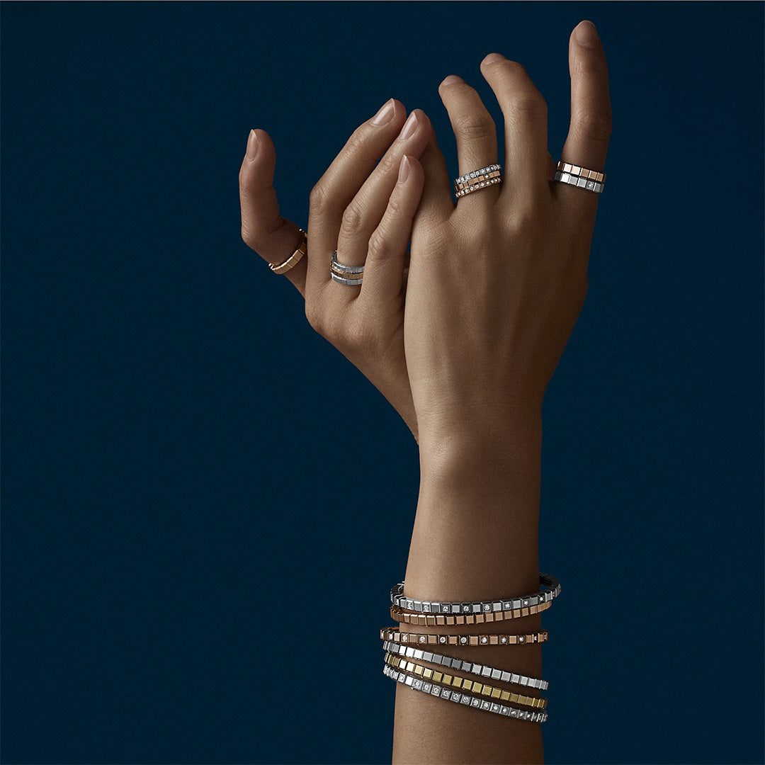 Gioiello in oro rosa Anello Ice Cube Chopard