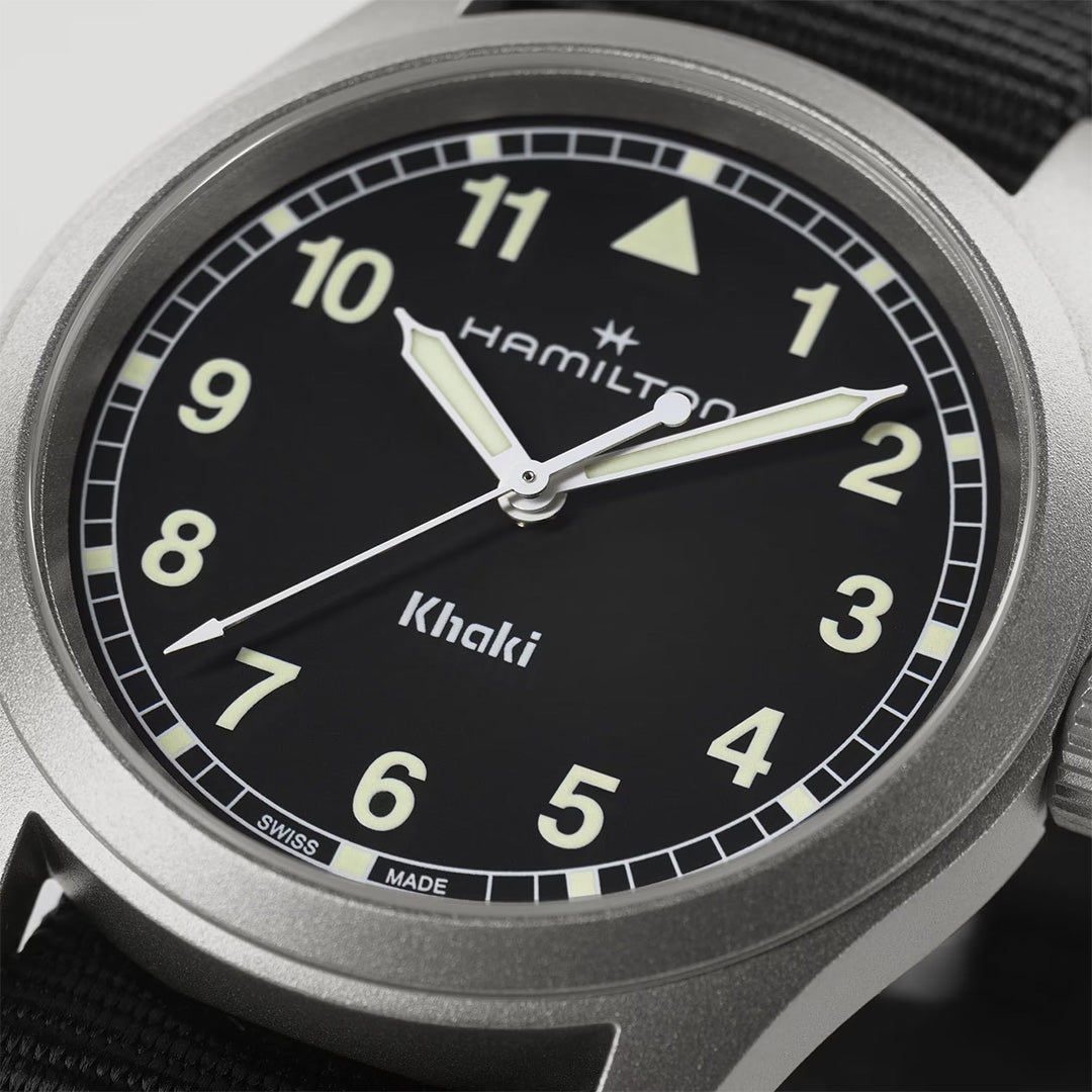 Watch in steel Khaki Field Quartz Hamilton