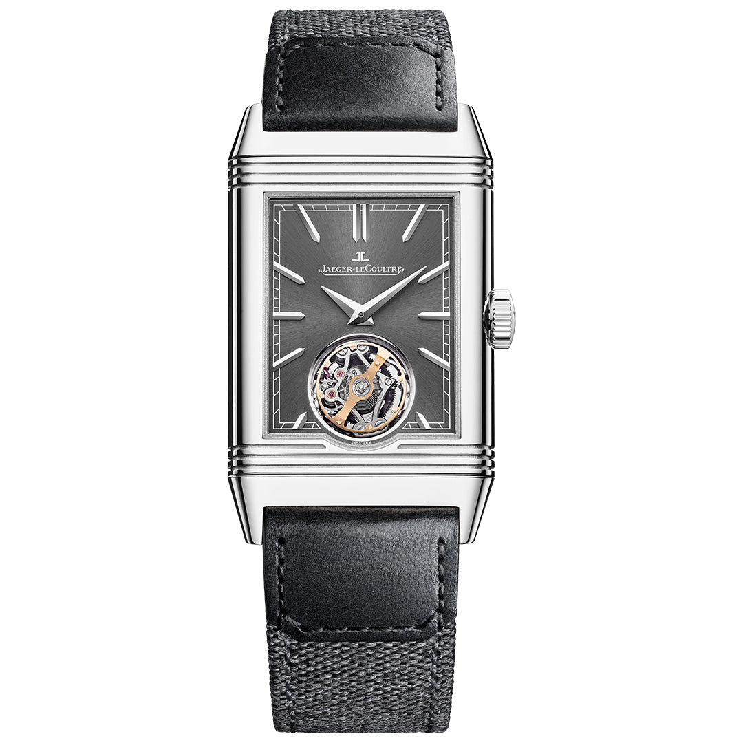 Watch in steel Reverso Tribute Duoface Tourbillon Jaeger-lecoultre