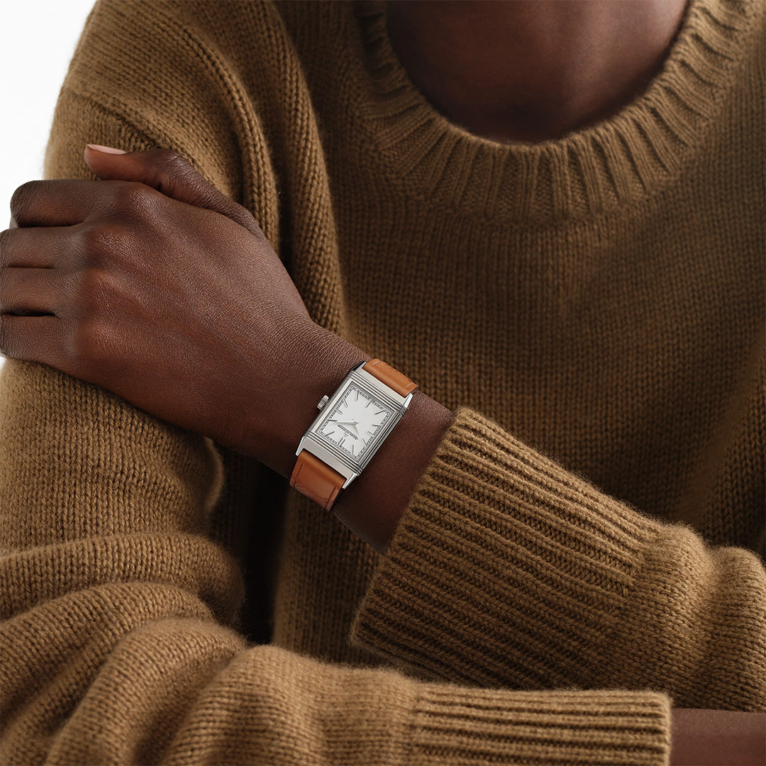 Watch in steel Reverso Tribute Monoface Jaeger-lecoultre