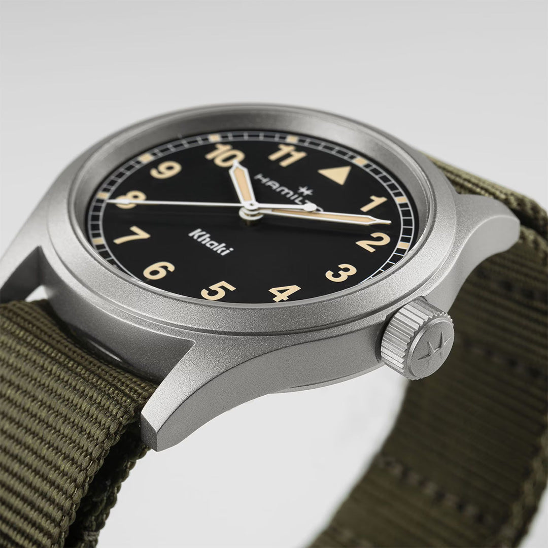 Watch in steel Khaki Field Quartz Hamilton