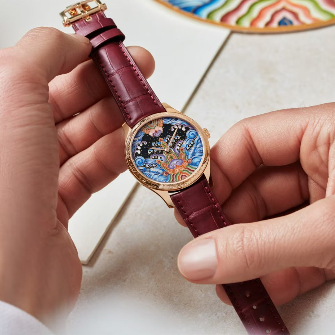 Orologio in oro rosa Métiers d'Art Omaggio ai simboli tradizionali - Eterno fluire Vacheron constantin