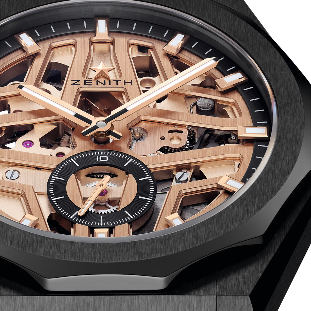 Orologio in ceramica nera Defy Skyline Skeleton Zenith