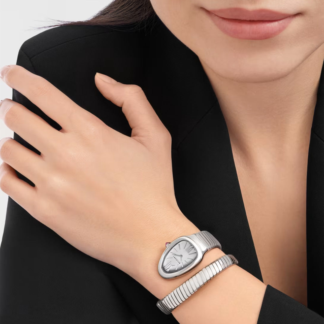 Orologio in acciaio Serpenti Tubogas Bulgari