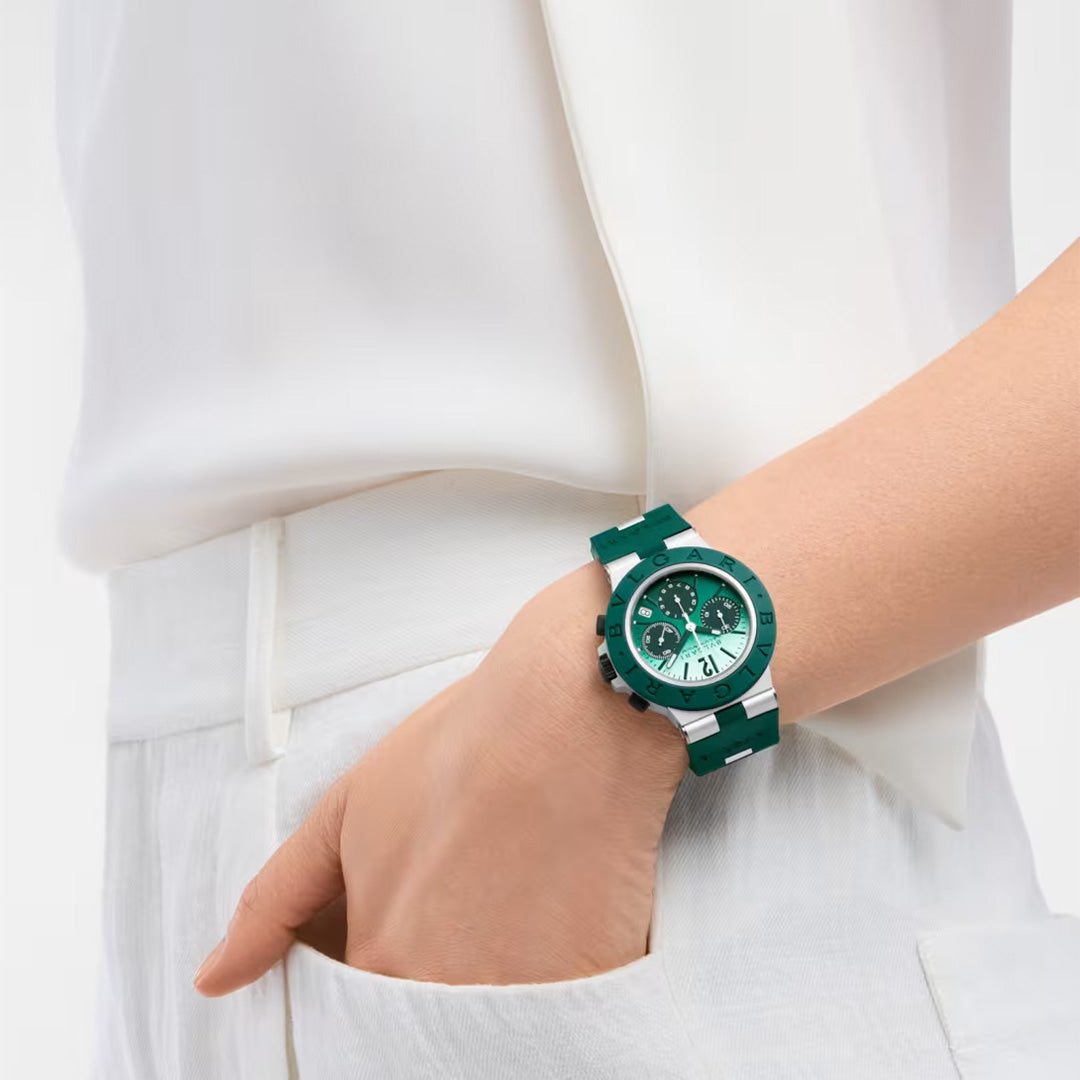 Watch in aluminum and titanium Bvlgari Aluminium Smeraldo Bulgari