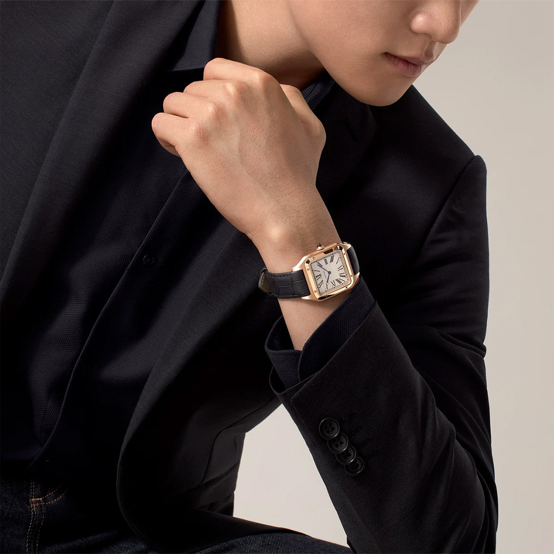 Orologio in oro rosa Santos-Dumont Cartier