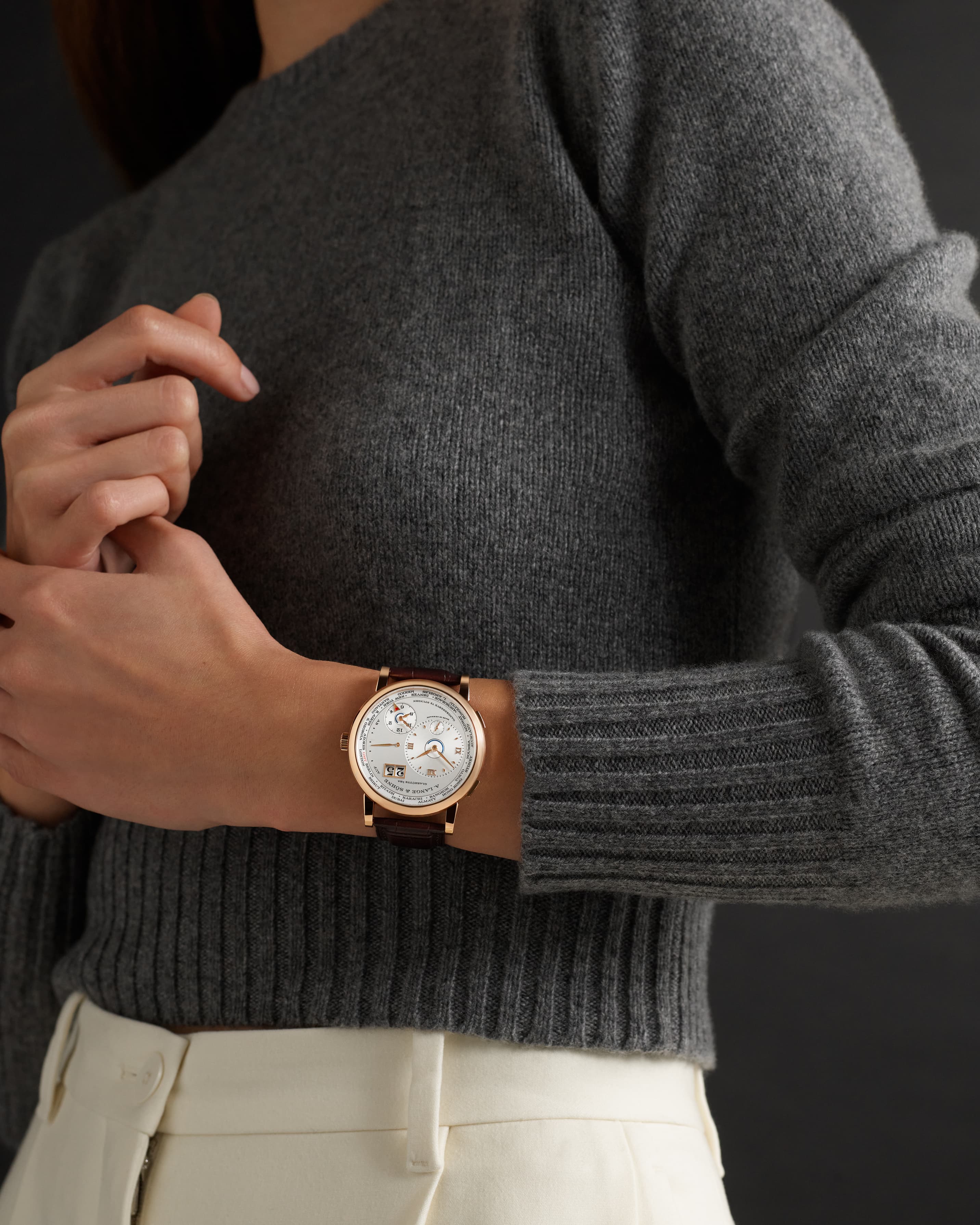 Watch in rose gold Lange 1 - Time Zone A lange sohne