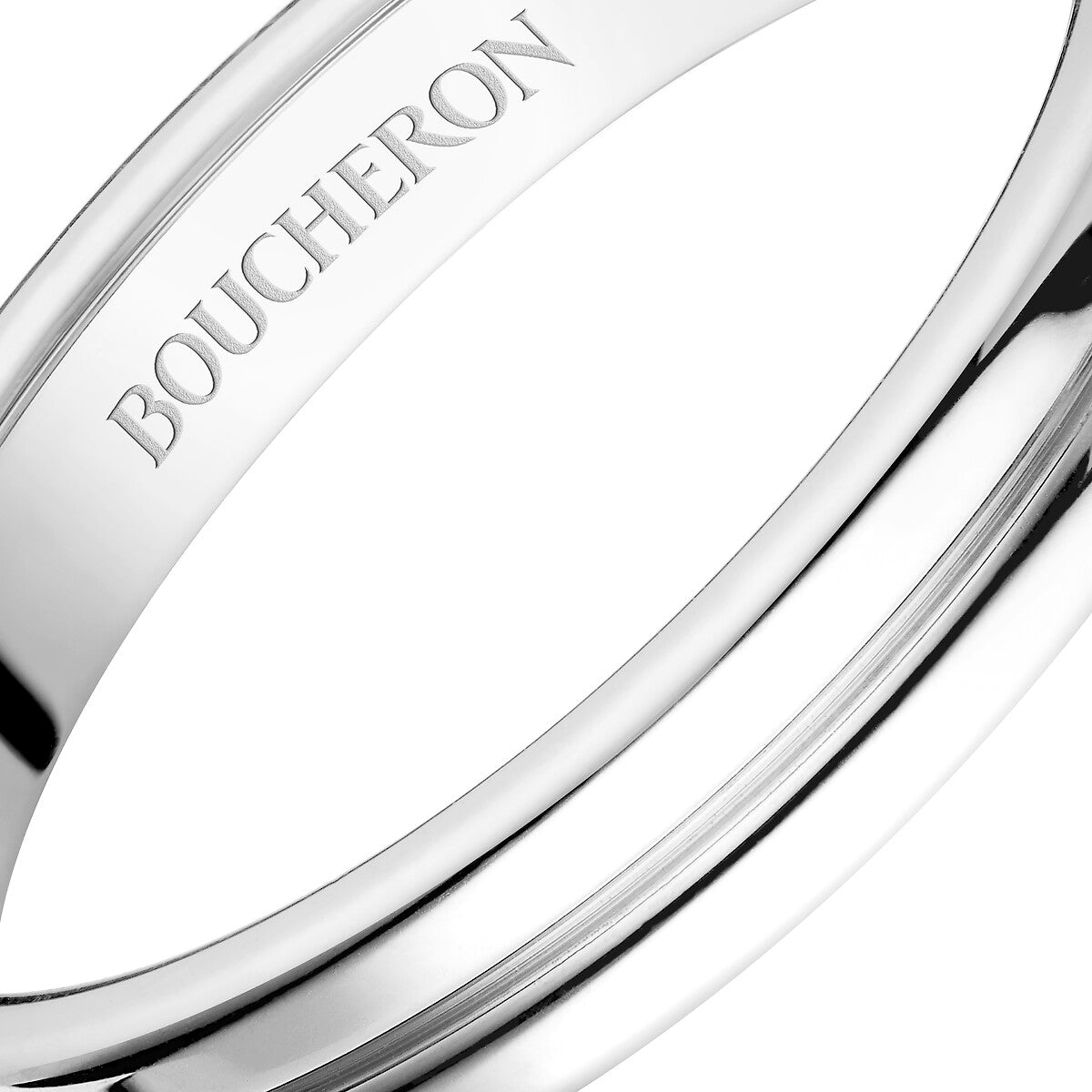 Ring in platinum Godron Ring
 Boucheron