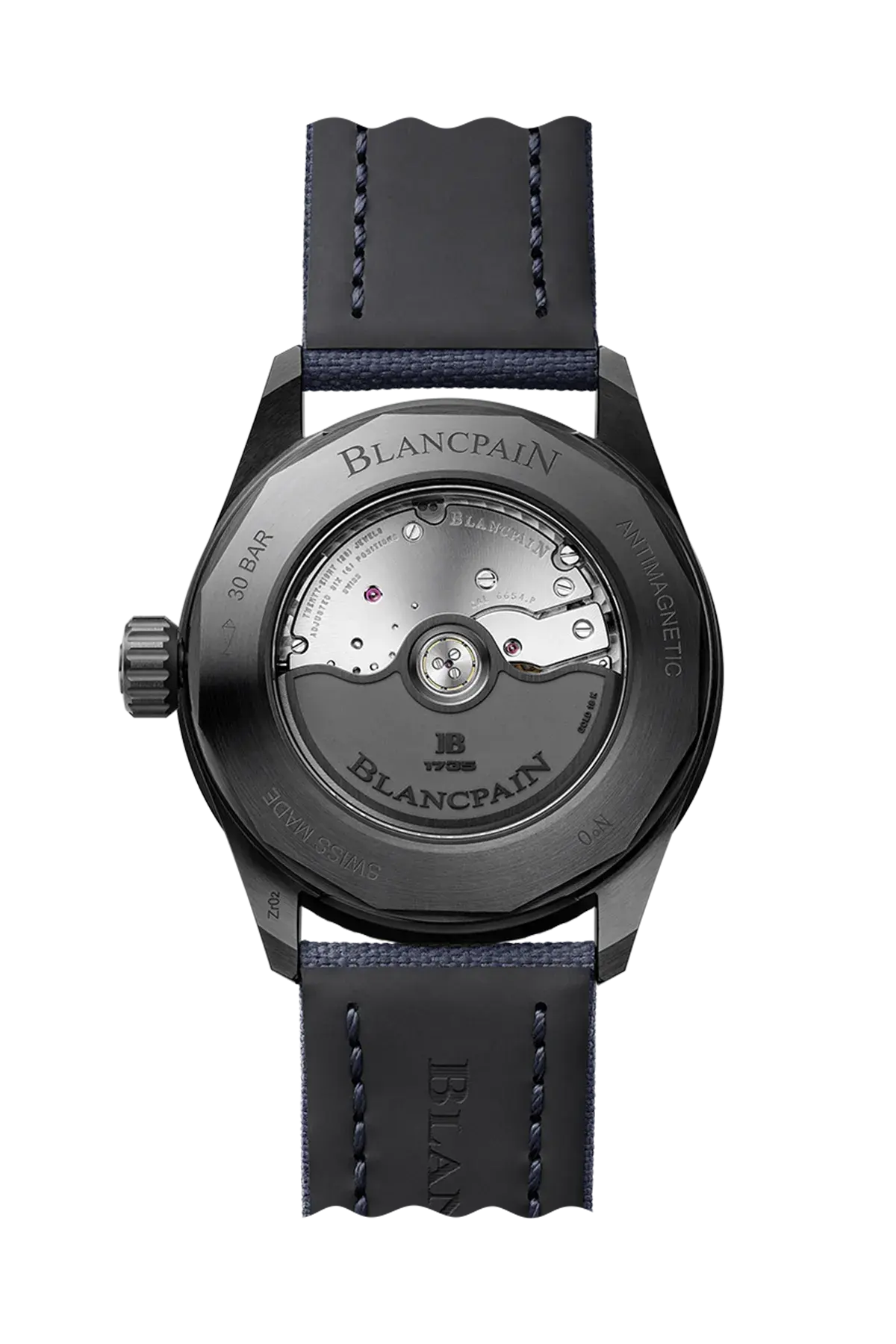 Orologio in ceramica nera Fifty Fathoms Bathyscaphe Quantième Complet Phases de Lune Blancpain