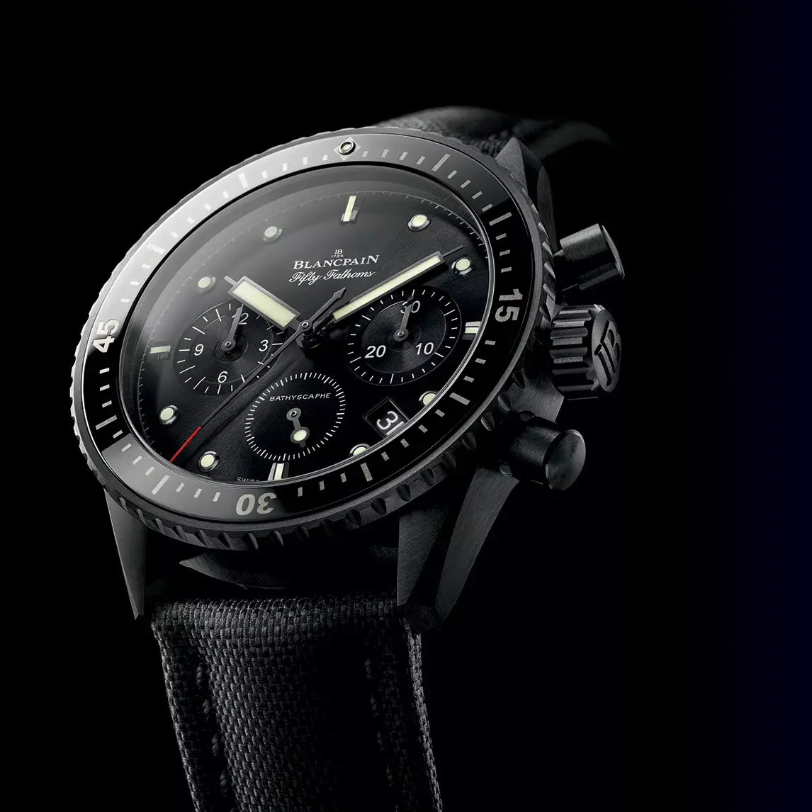 Watch in ceramics Fifty Fathoms Bathyscaphe Chronographe Flyback Blancpain
