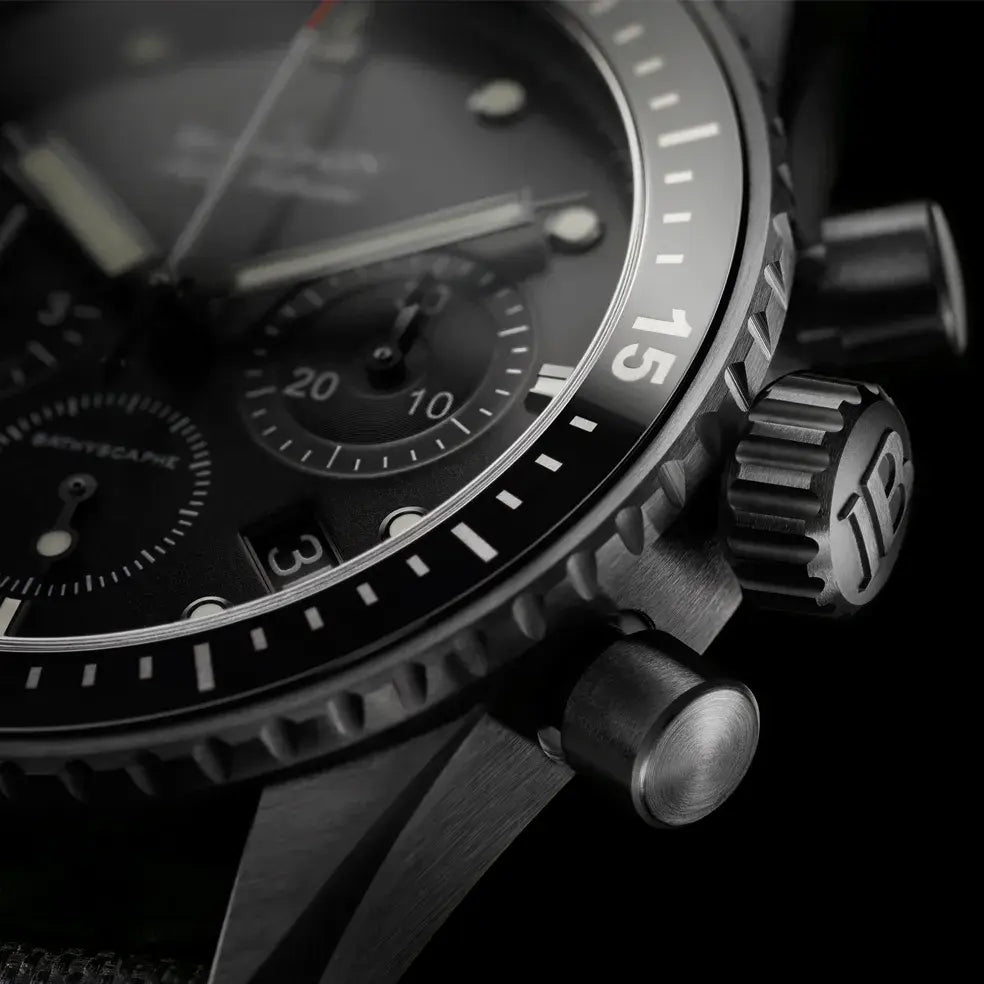 Watch in steel Fifty Fathoms Bathyscaphe Chronographe Flyback Blancpain