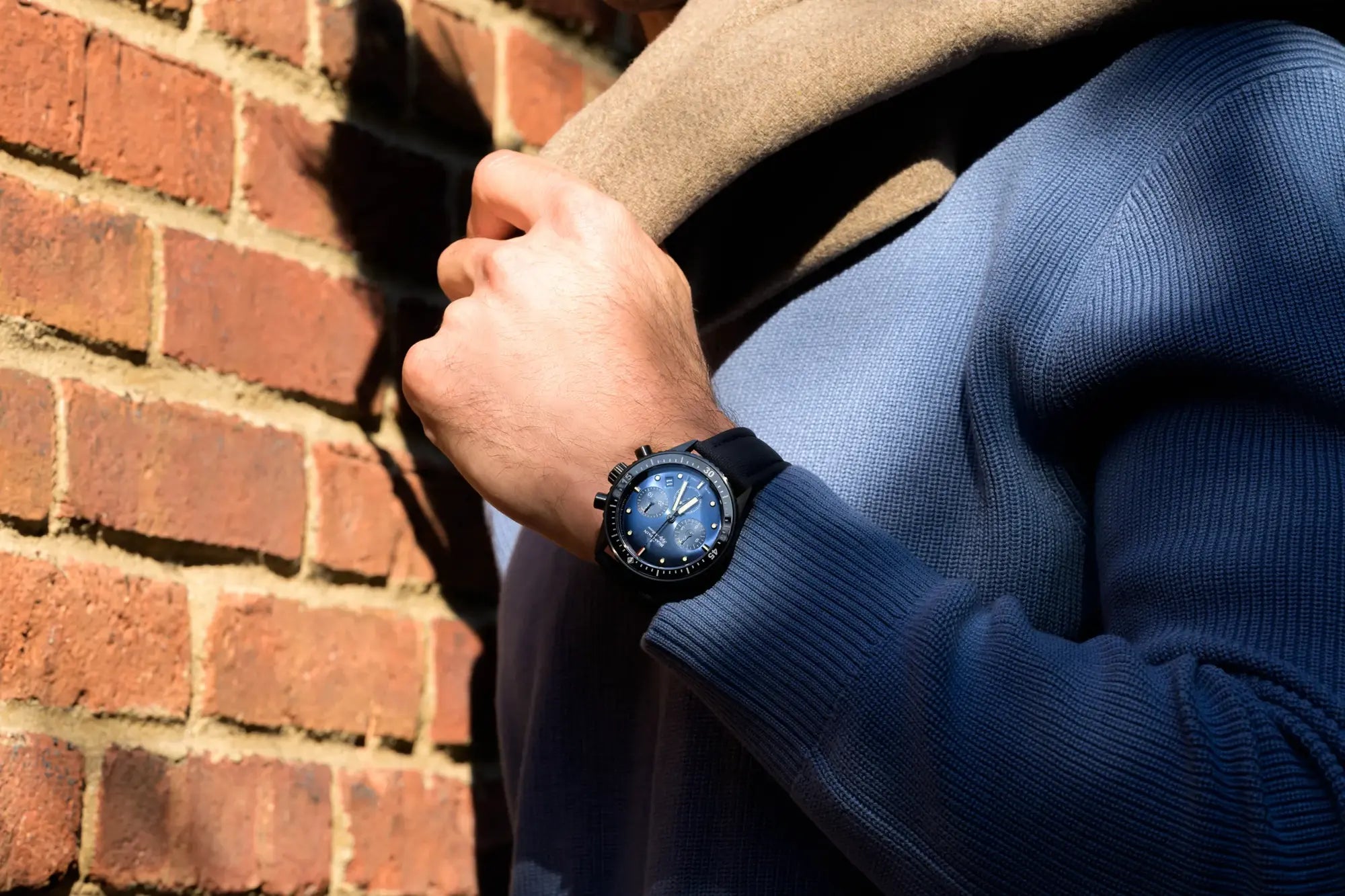 Watch in black ceramic Fifty Fathoms Bathyscaphe Chronographe Flyback Blancpain
