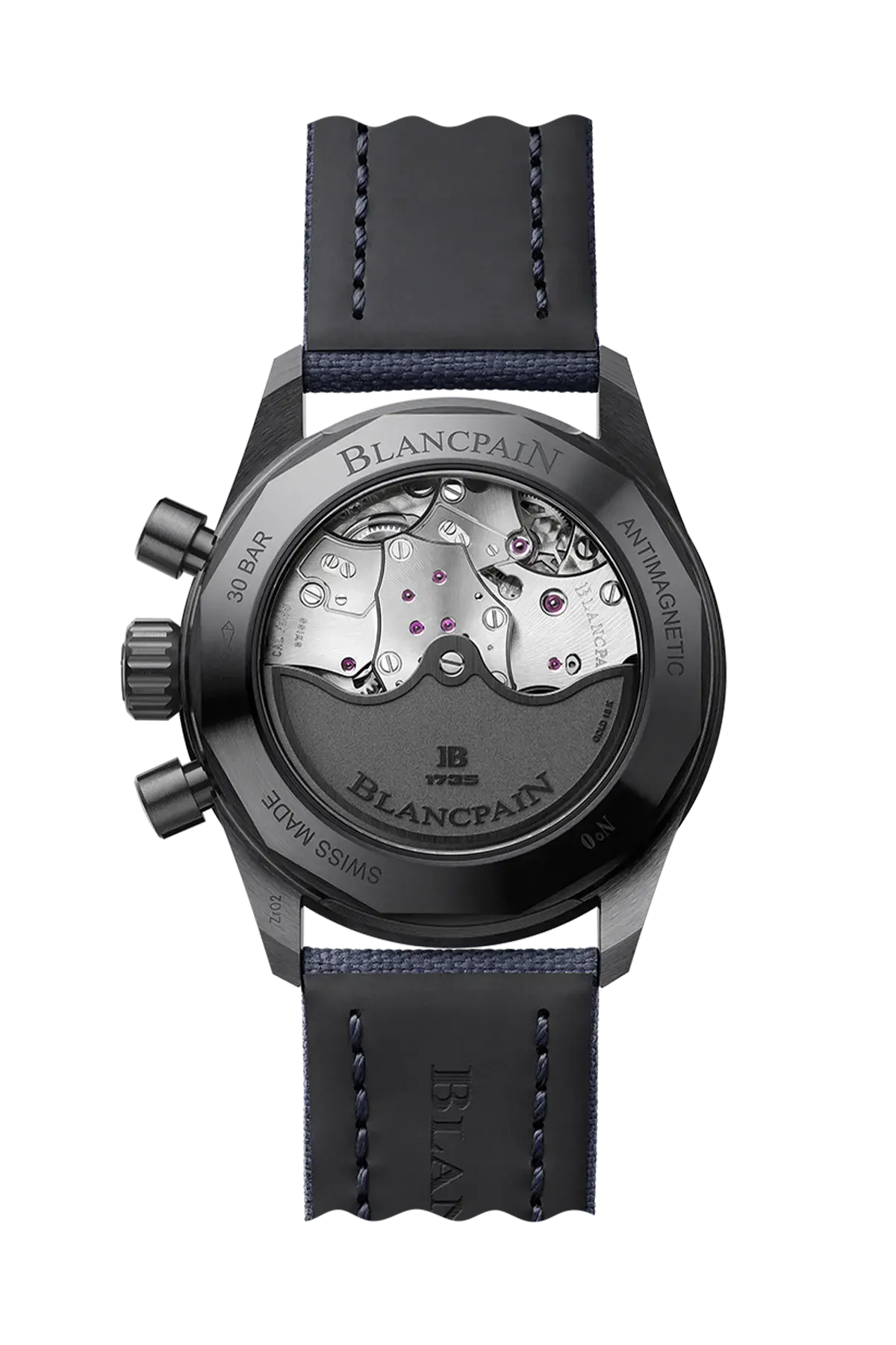 Watch in black ceramic Fifty Fathoms Bathyscaphe Chronographe Flyback Blancpain