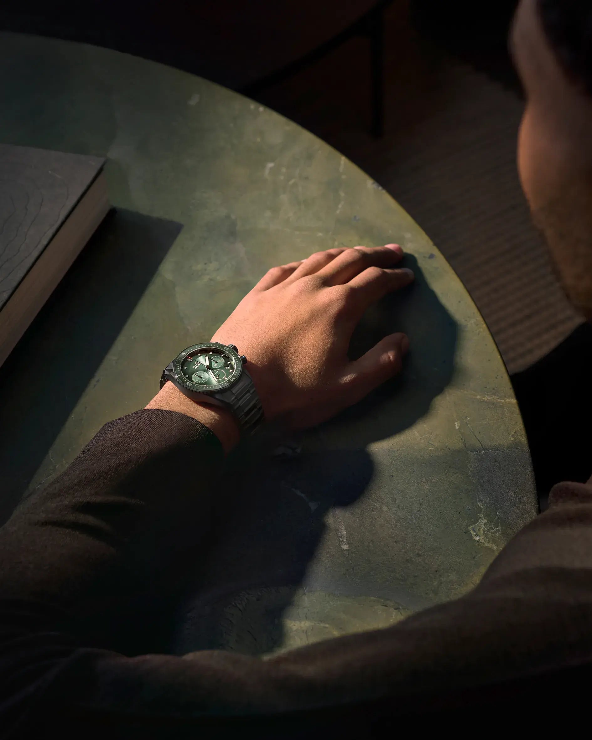 Watch in black ceramic Fifty Fathoms Bathyscaphe Chronographe Flyback Blancpain