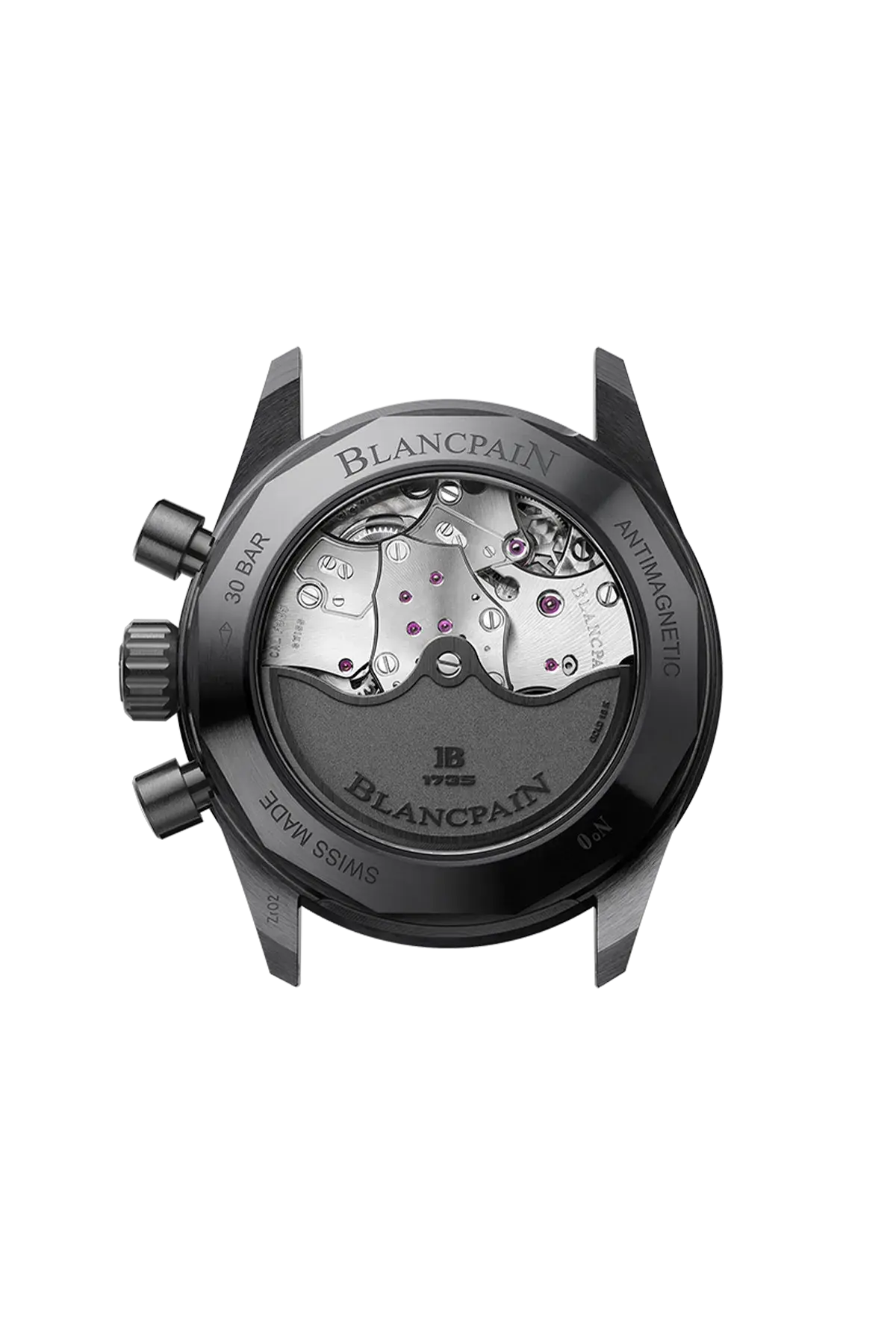 Watch in black ceramic Fifty Fathoms Bathyscaphe Chronographe Flyback Blancpain