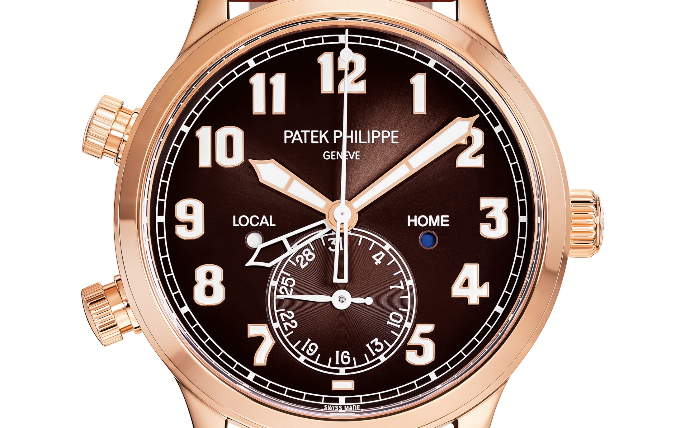 Orologio in oro rosa Calatrava Pilot Travel Time Patek philippe