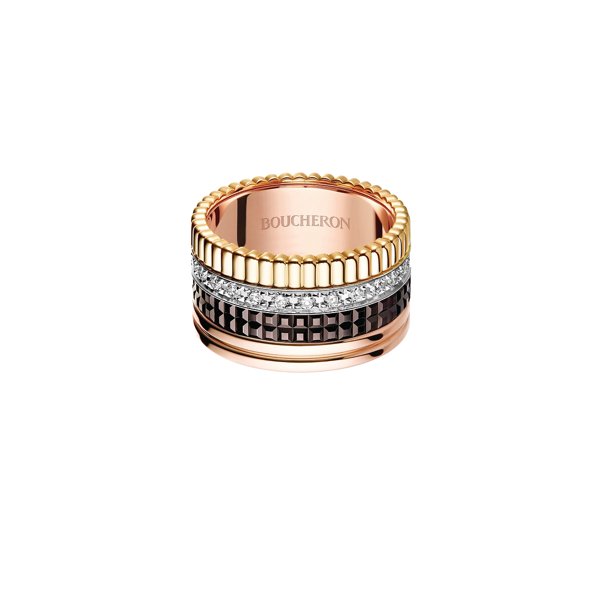 Ring in white, yellow, and rose gold Quatre Classique Ring Boucheron