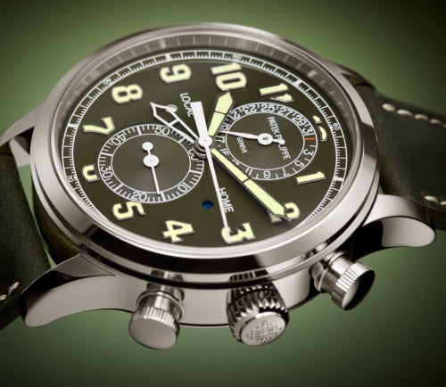 Orologio in oro bianco Calatrava Pilot Travel Time Cronografo Patek philippe